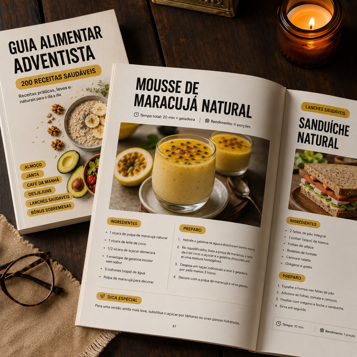 Guia Alimentar Adventista com 200 Receitas